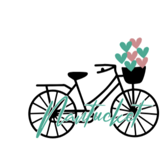 Nantucket Teal Bike Sticker vinyl sticker
